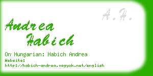 andrea habich business card